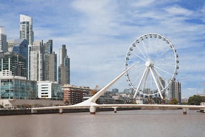 Construcción del London Eye en Buenos Aires: fecha de inauguración y ubicación exacta 2 Desarrollo de la Rueda de Buenos Aires en Puerto Madero