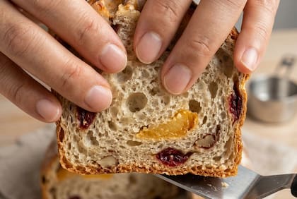 Así queda el pan de plátano, ideal para aquellos que buscar hacer dieta