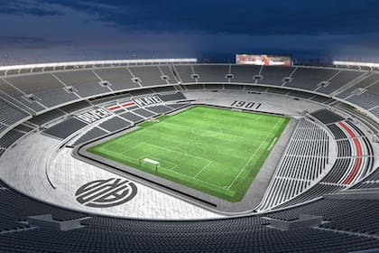 Así quedará el estadio de River Plate una vez finalizada la ampliación, según difundieron desde el club