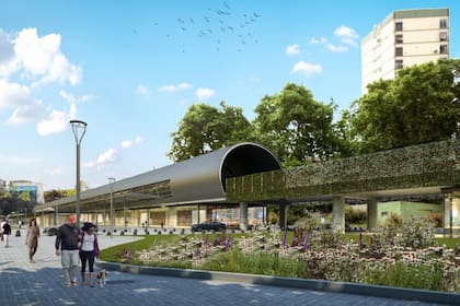 Asi quedará la nueva estación elevada Belgrano C