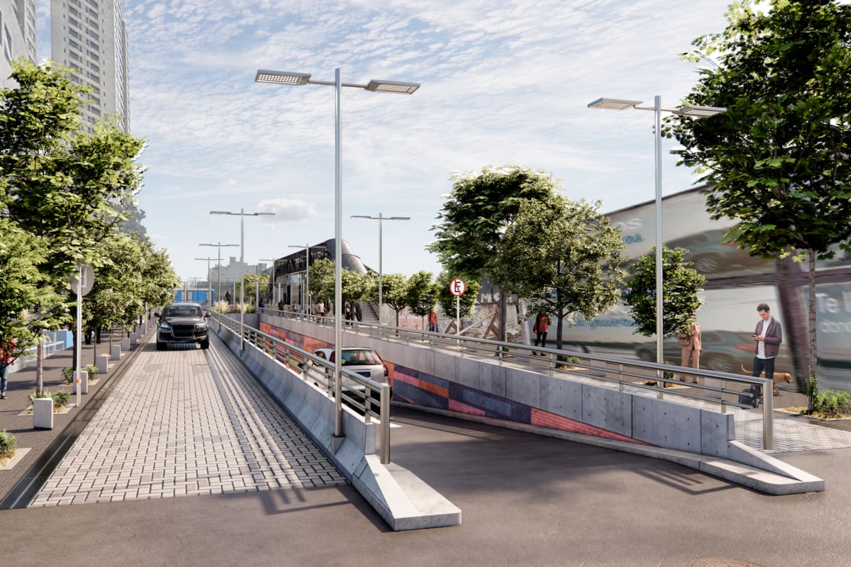 Así quedaría el paso bajo nivel de la calle García Lorca