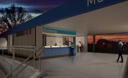 Así quedarían las boleterías del tren