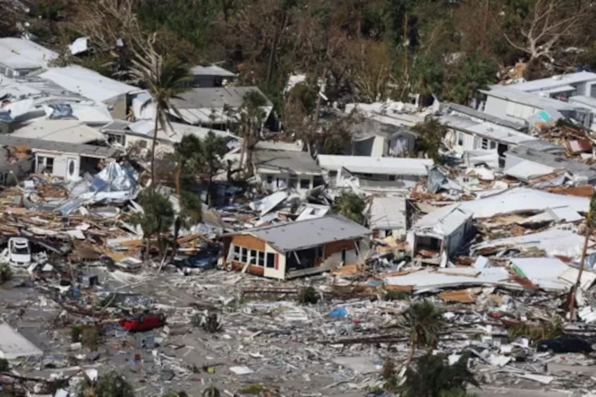 Así quedaron algunos vecindarios de la localidad de Fort Myers tras el paso del huracán Ian