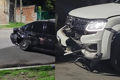 Así quedaron los autos tras el choque