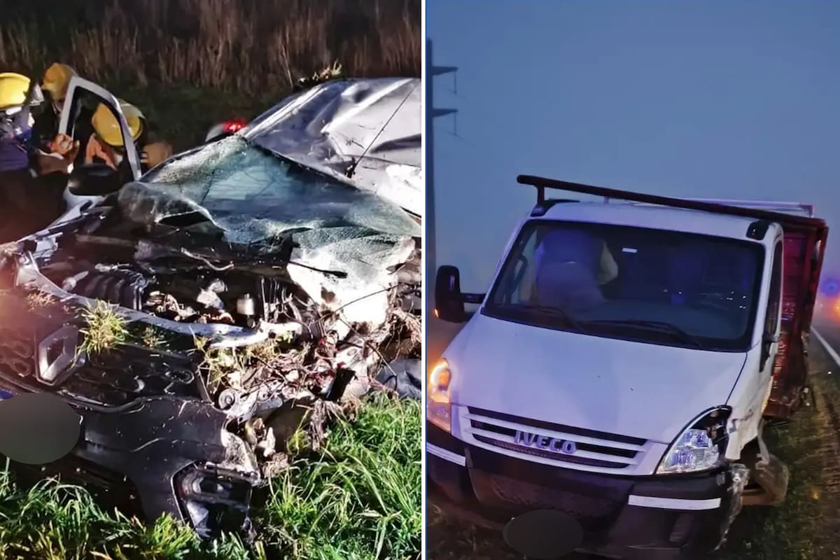 Así quedaron los dos vehículos que chocaron en la ruta 12