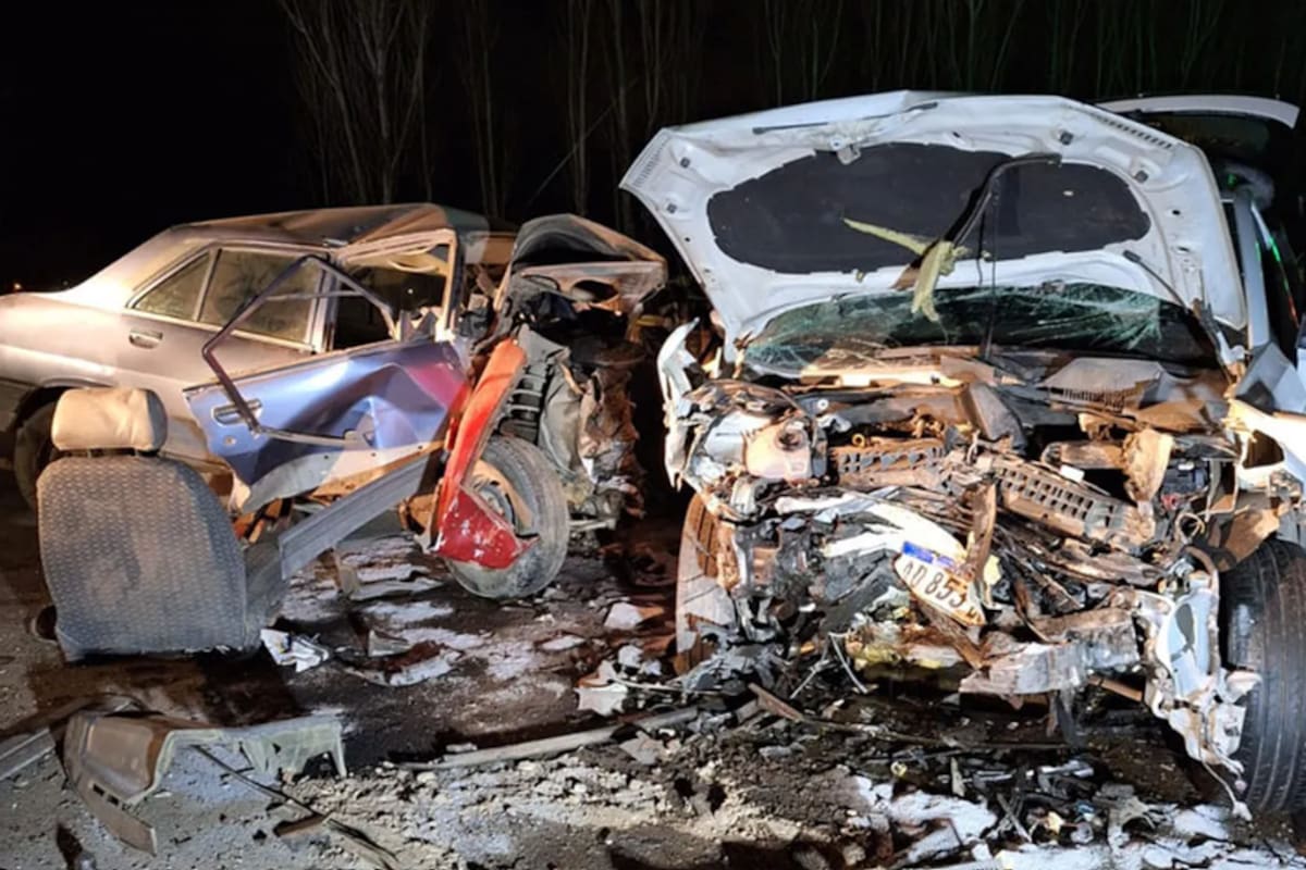 Así quedaron los vehículos tras el fuerte choque en la ruta provincial 60