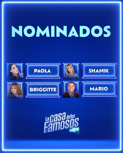 Así quedó conformada la placa de nominados en la primera semana de La Casa de los Famosos