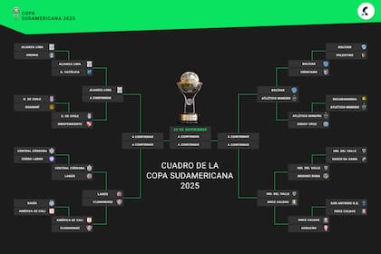 Así quedó conformado el cuadro de cuartos de final de la Copa Sudamericana 2025, con Lanús como representante argentino
