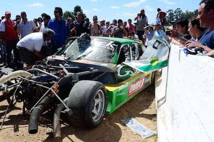 Así quedó el auto de Falaschi
