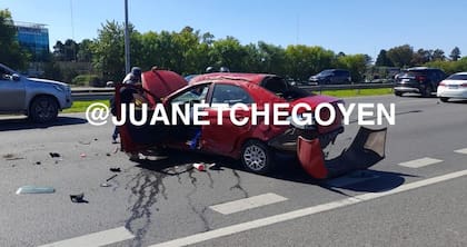 Así quedó el auto de Camila Lattanzio tras el choque