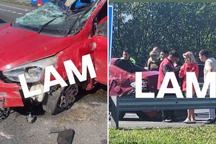 Así quedó el auto de de Camila Lattanzio tras el accidente