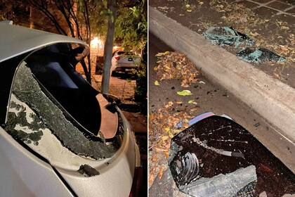 Así quedó el auto de Héctor Baldasi tras un robo