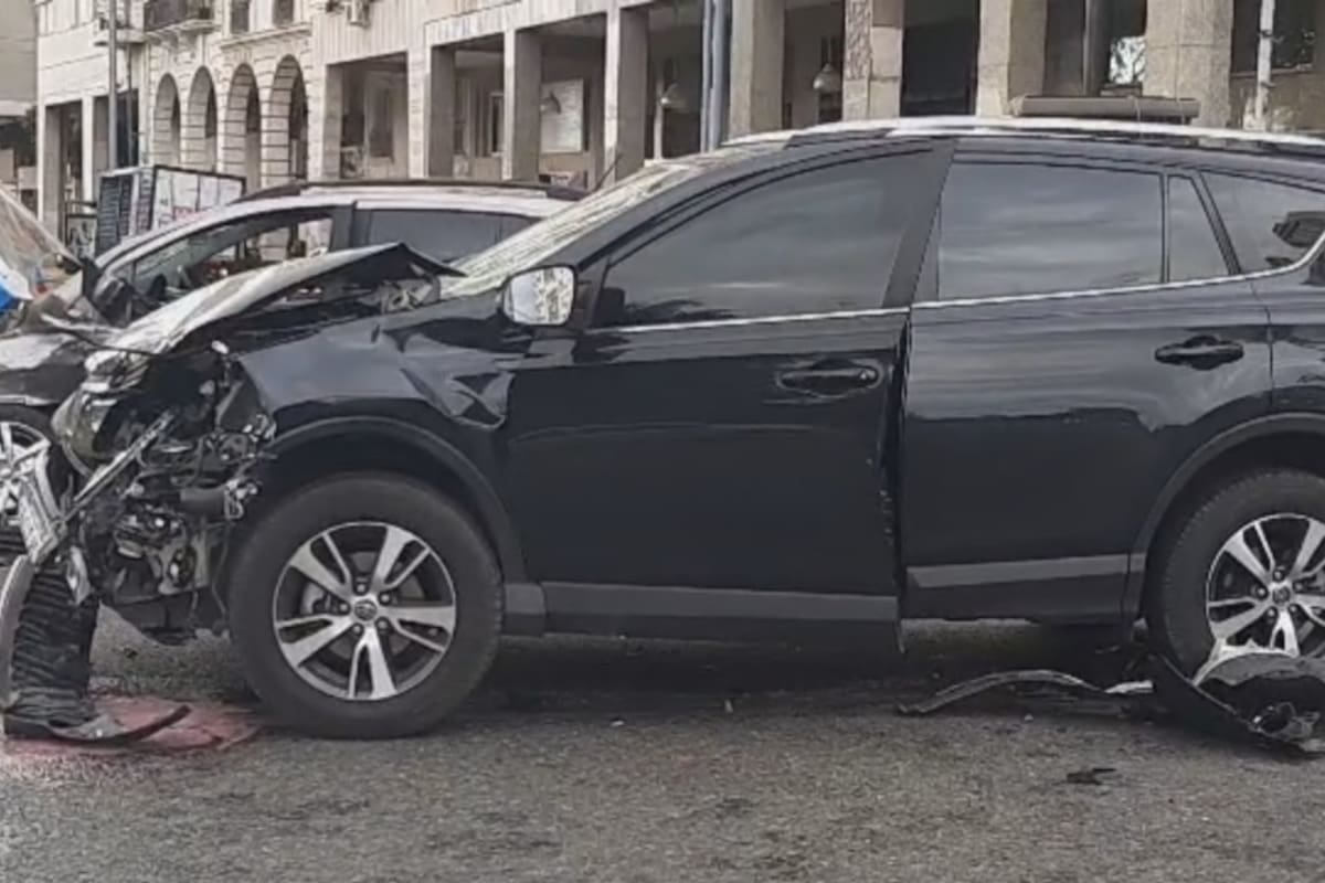 Así quedó el auto de Jorman Campuzano