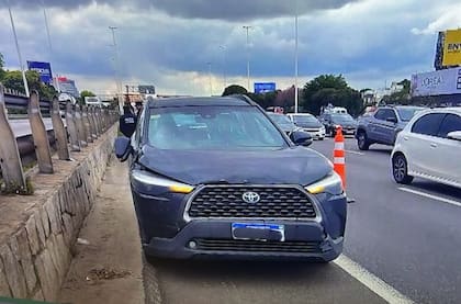 Así quedó el auto de Nancy Pazos