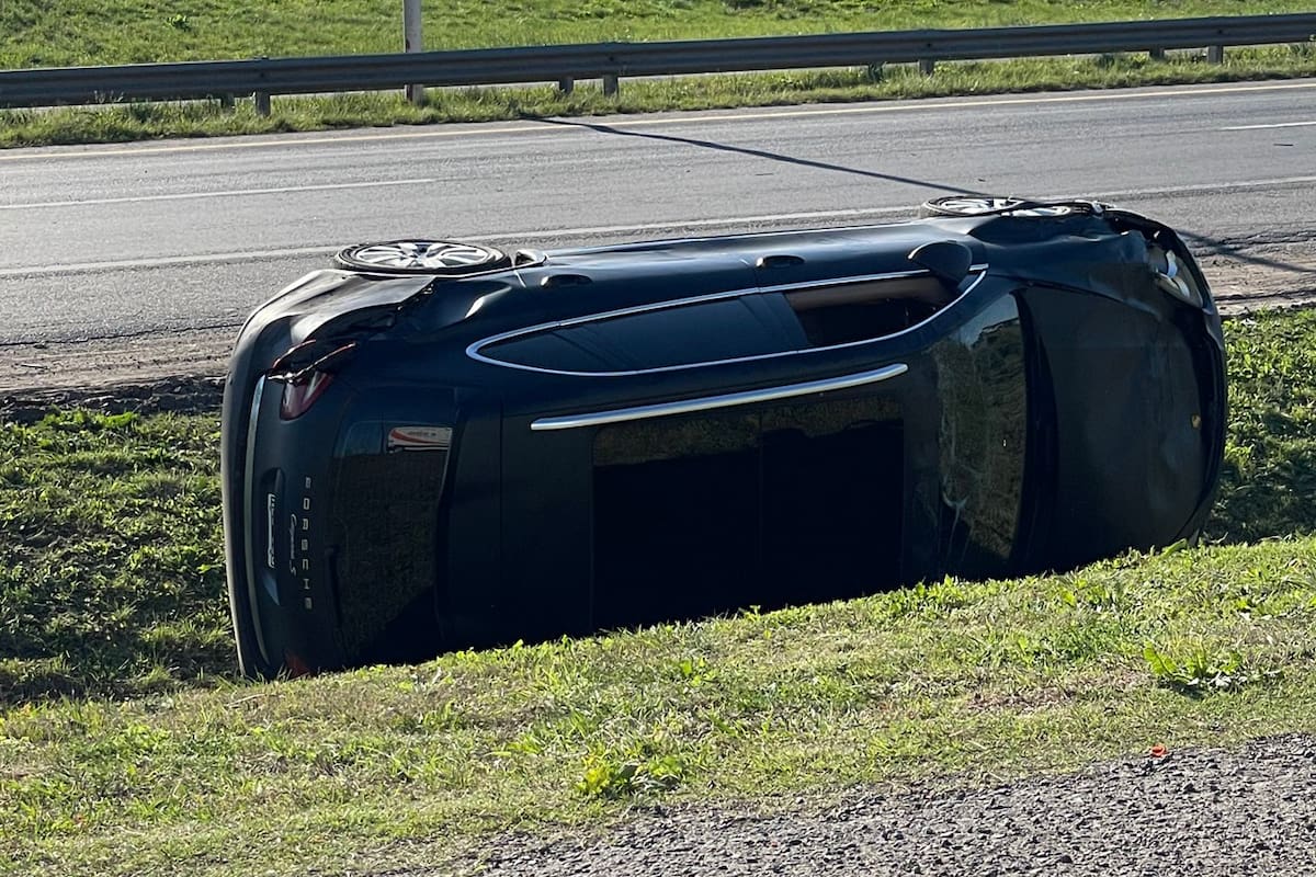 Así quedó el auto de Ramiro Agulla tras el accidente