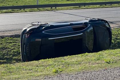 Así quedó el auto de Ramiro Agulla tras el accidente