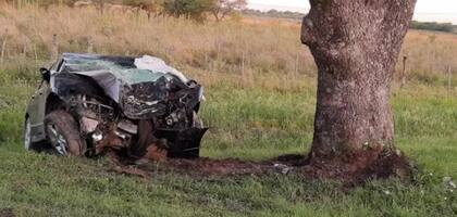 Así quedó el auto en el que perdió la vida el médico flebólogo Pablo Gazze