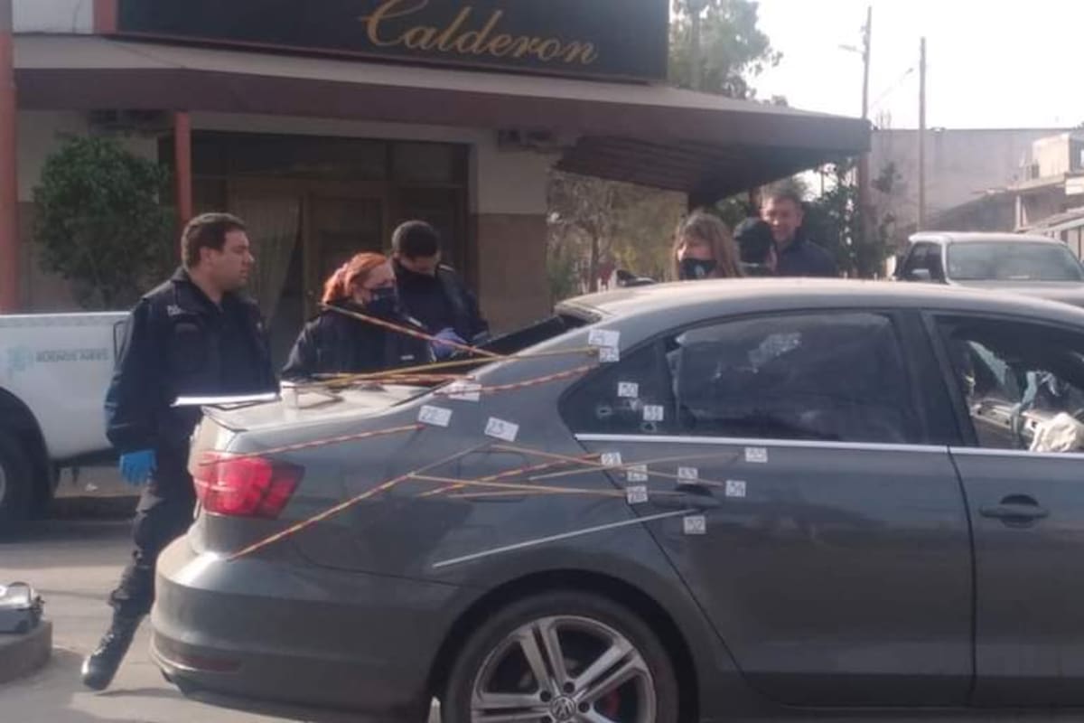 Así quedó el auto luego de la balacera