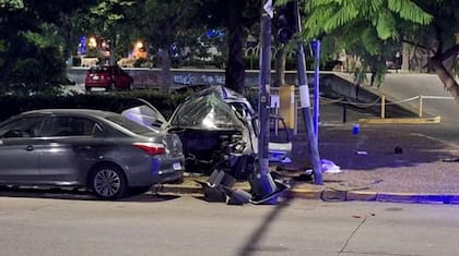 Así quedó el auto tras el accidente que protagonizó Gagliasso