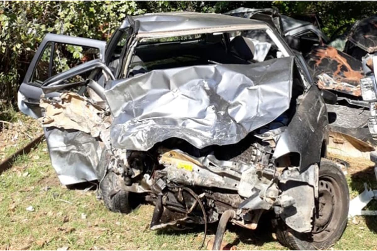 Así quedó el automovil Wolswagen Gol