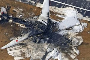 Así quedó el avión siniestrado.