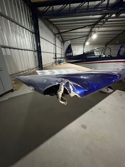 Así quedó el avión tras chocar contra el suelo