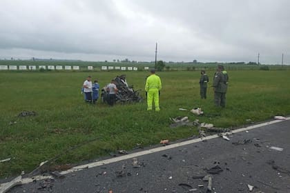 Así quedó el Chevrolet Onix, en el que viajaba la familia