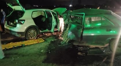Así quedó el coche en el que viajaba Fernández Mercau