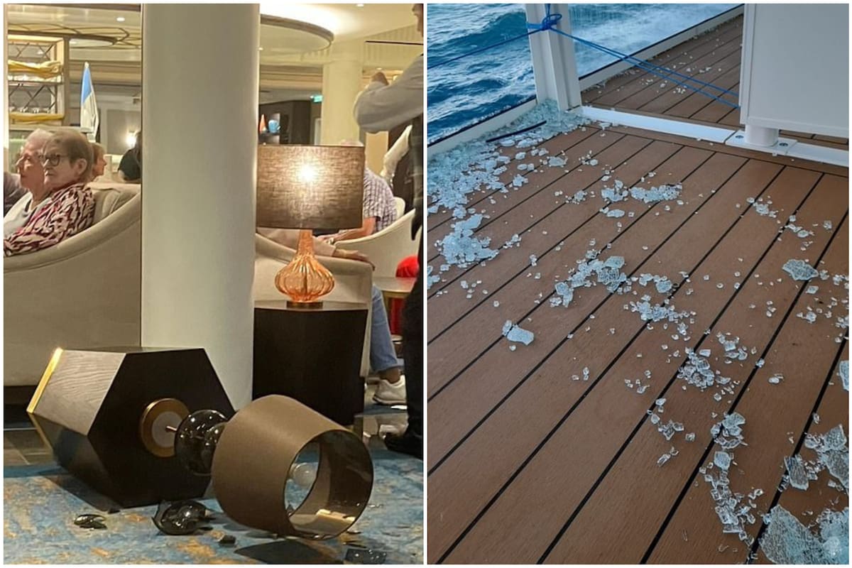 Así quedó el crucero Spirit of Discovery tras la tormenta