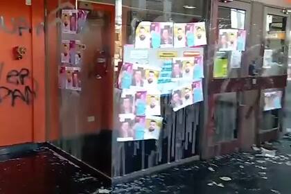 Así quedó el edificio central del diario Río Negro