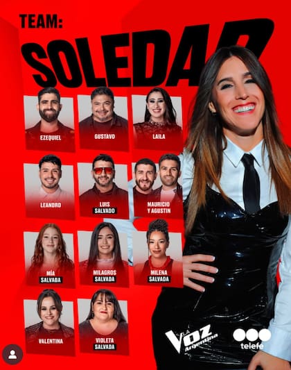 Así quedó el equipo de Soledad Pastorutti