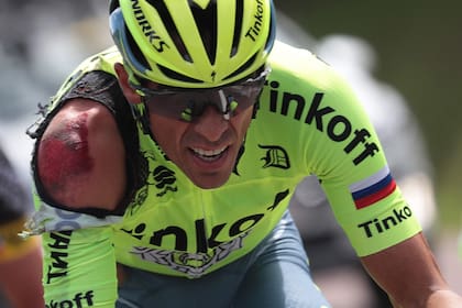 Así quedó el hombro de Alberto Contador