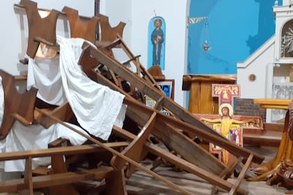 Así quedó el interior de la parroquia Nuestra Señora de Luján