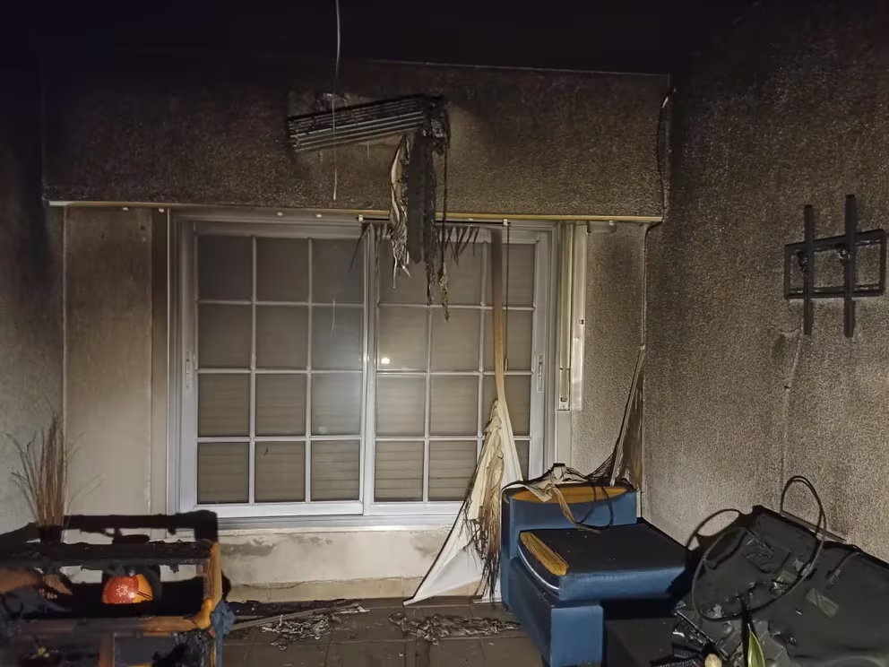 Así quedó el living del hogar de La Tota Santillán