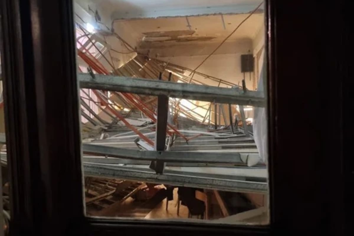 Así quedó el salón de fiestas en Caballito.