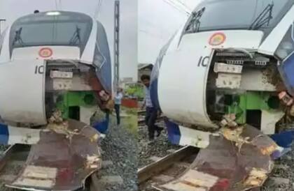 Así quedó el tren tras el impacto