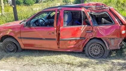 Así quedó el Volkswagen tras un choque fatal en Entre Ríos.