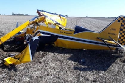 Así quedó la avioneta de Angelini tras el accidente en Carreras