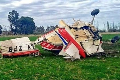 Así quedó la avioneta en la que viajaba Néstor Heguy
