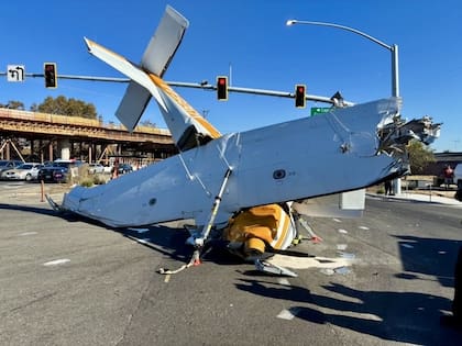 Así quedó la avioneta tras el accidente