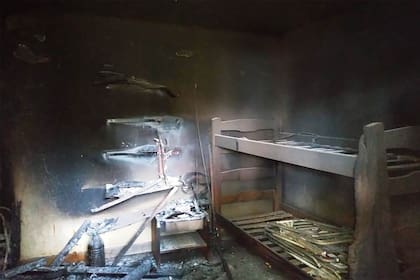 Así quedó la cabaña luego del incendio