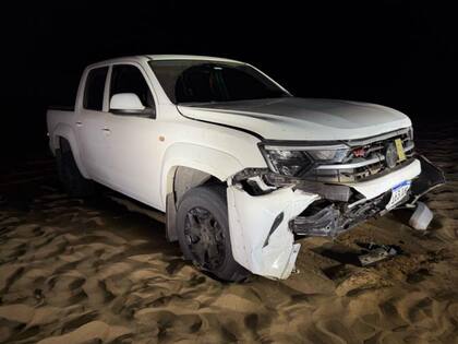 Así quedó la camioneta Amarok.