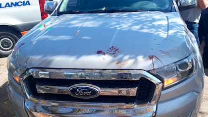 Así quedó la camioneta de Agustín Spaccesi tras la pelea