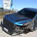 Una camioneta del defensor de Rosario Central Gastón Ávila protagonizó un fuerte choque