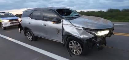 Así quedó la camioneta en la que viajaba el Pulga Rodríguez