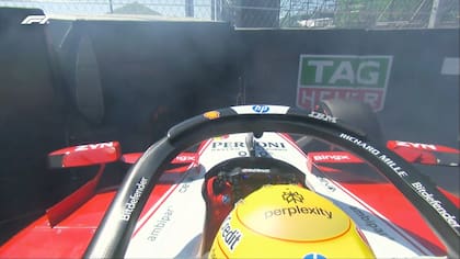 Así quedó la Ferrari de Hamilton: contra la protección