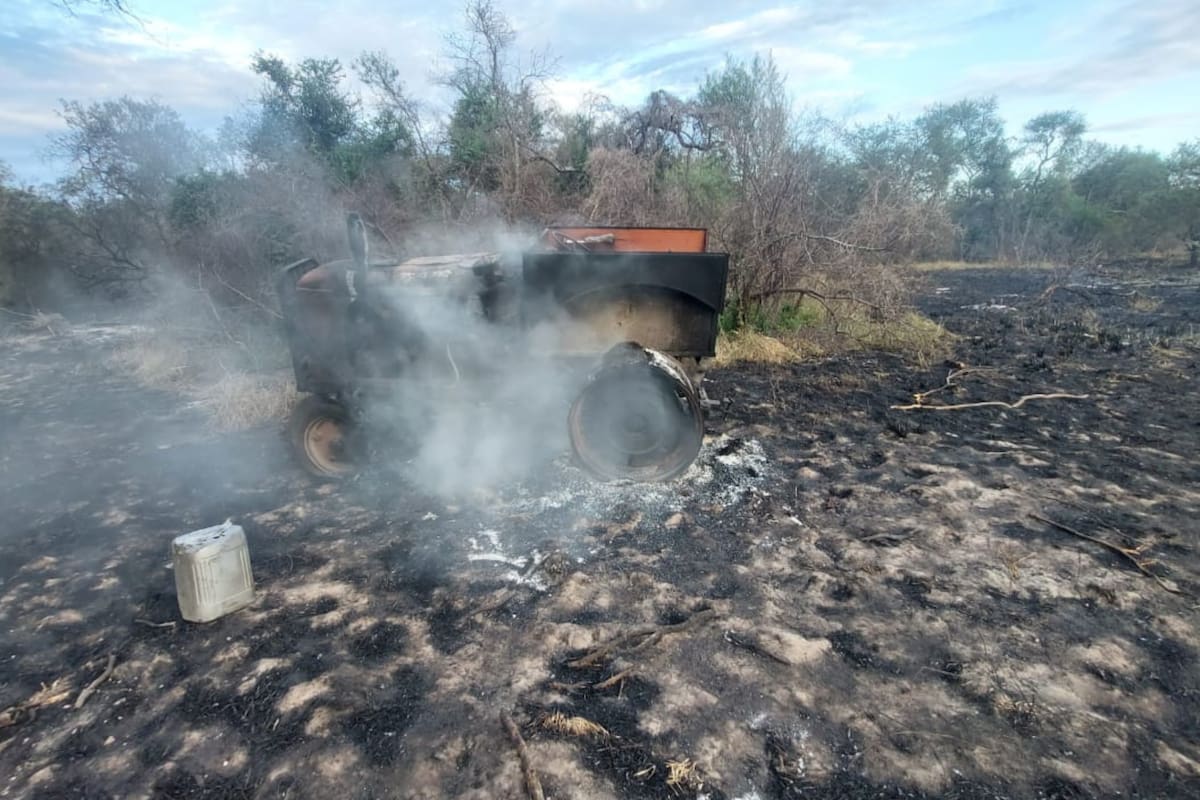 Así quedó la maquinaria de Antonio Wallace en el campo