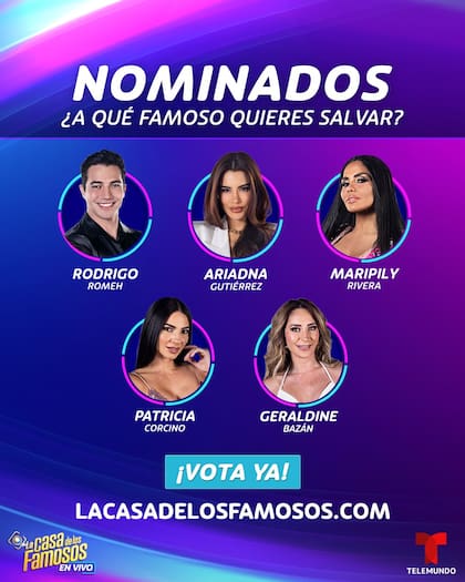 Así quedó la placa de nominados