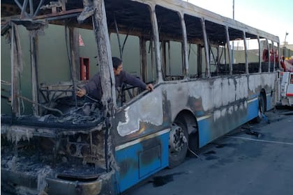 Así quedó la unidad de la línea 113