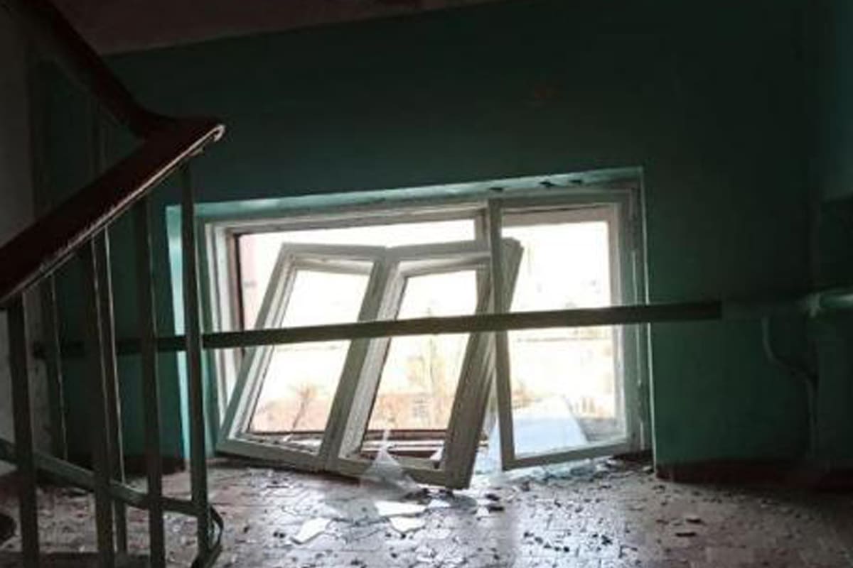 Así quedó una maternidad en Lugansk, en el este de Ucrania